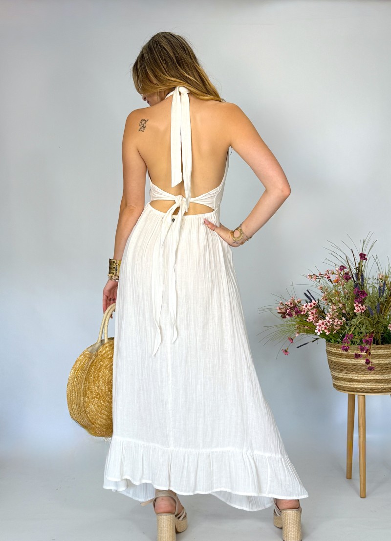 Vestido Nerea blanco roto Makiara