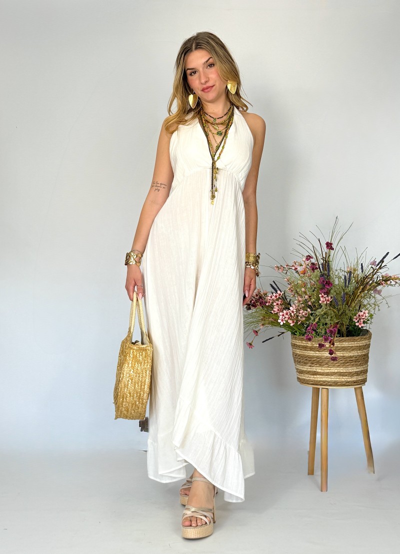 Vestido Nerea blanco roto Makiara