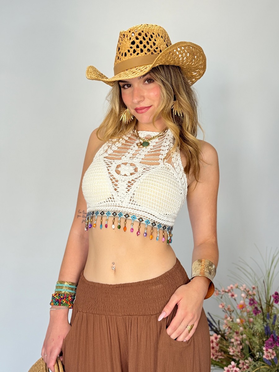 Top crochet cuello halter