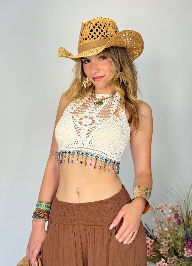 Top crochet cuello halter