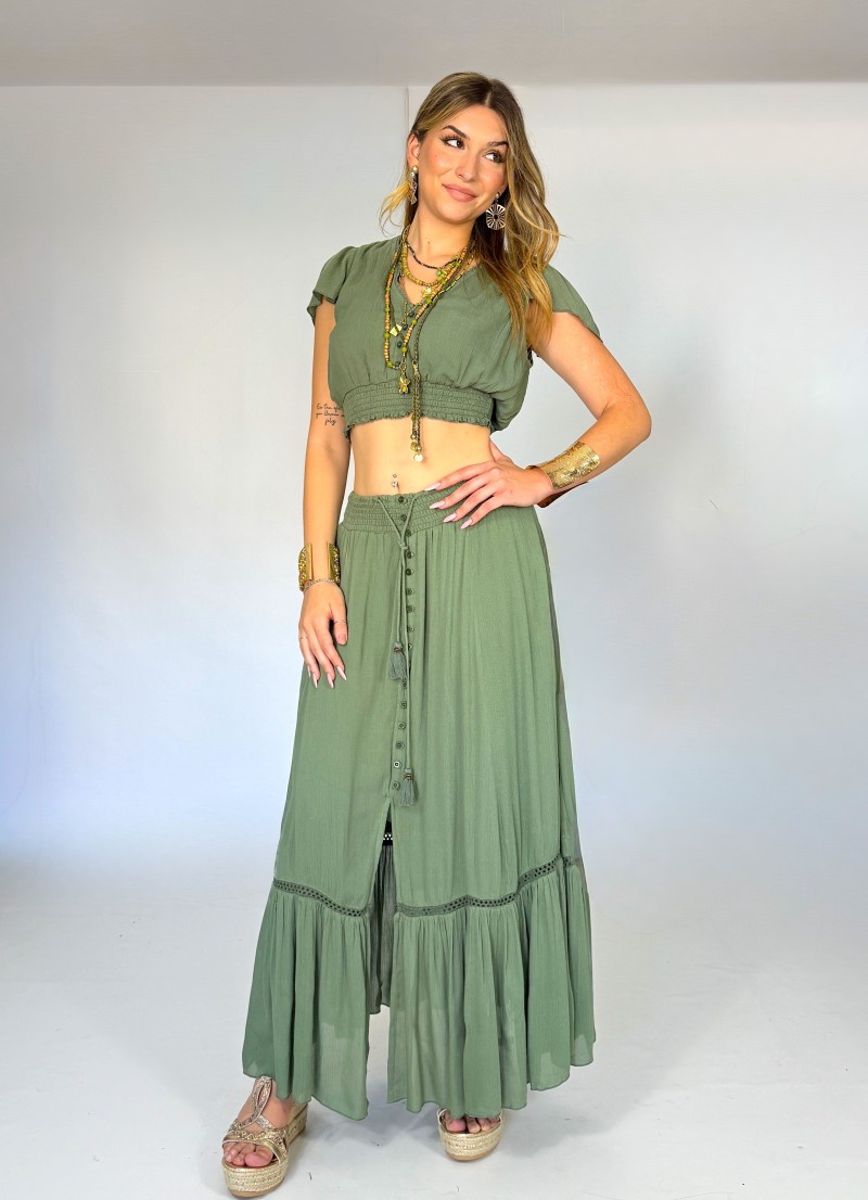 Falda Orquídea me&me – Boho artesanal con movimiento suave