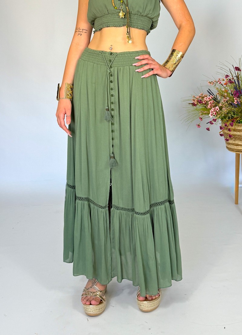 Falda Orquídea me&me – Boho artesanal con movimiento suave