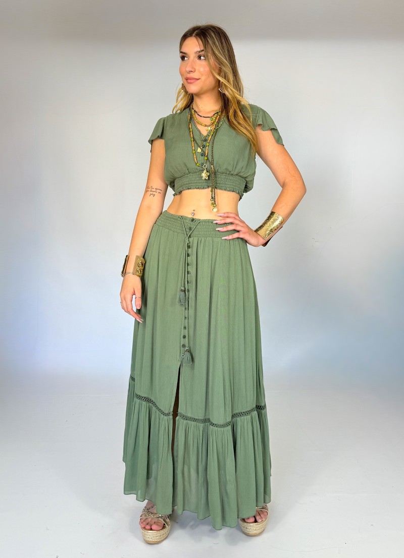 Falda Orquídea me&me – Boho artesanal con movimiento suave