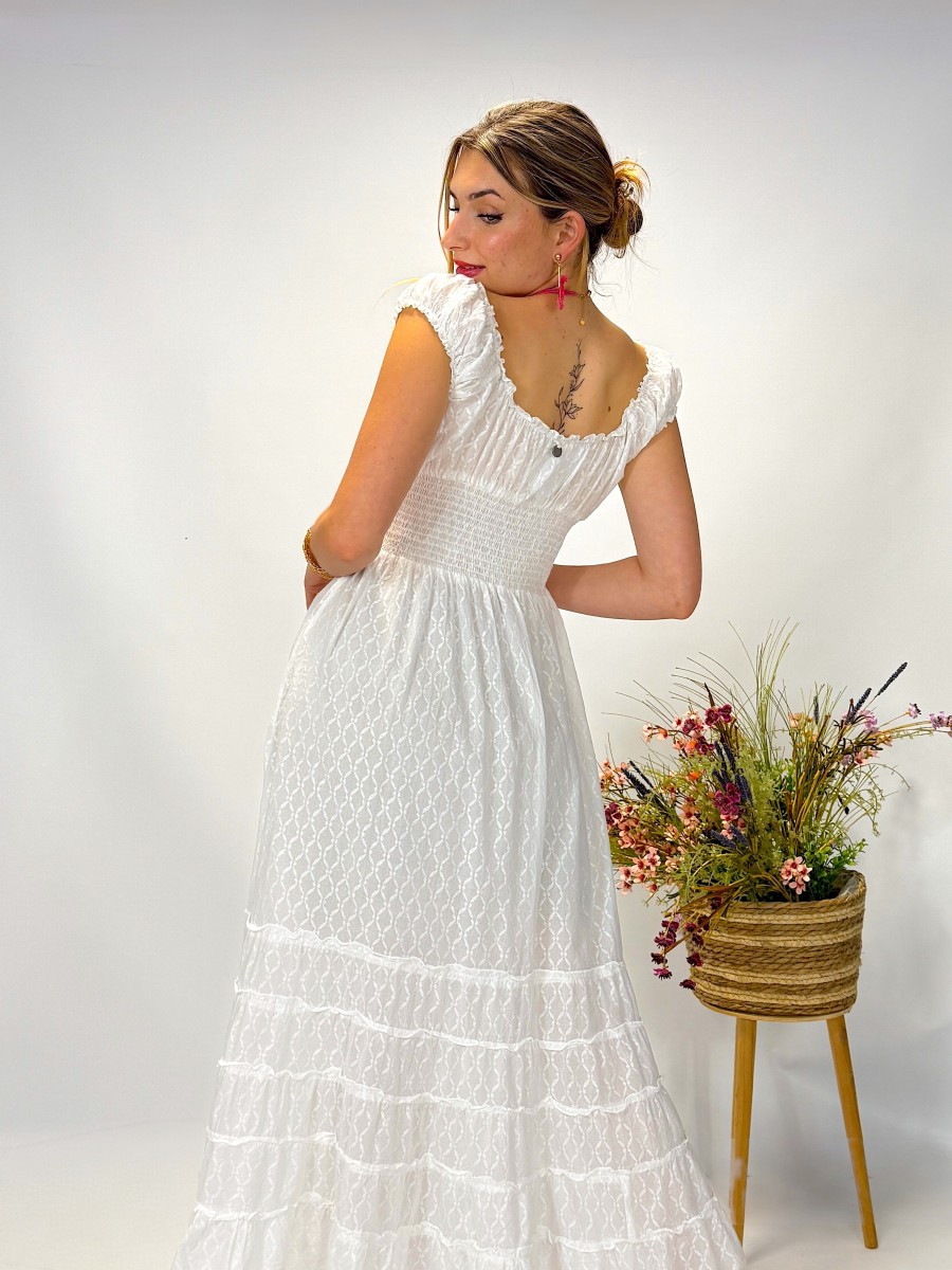 Vestido June blanco Makiara