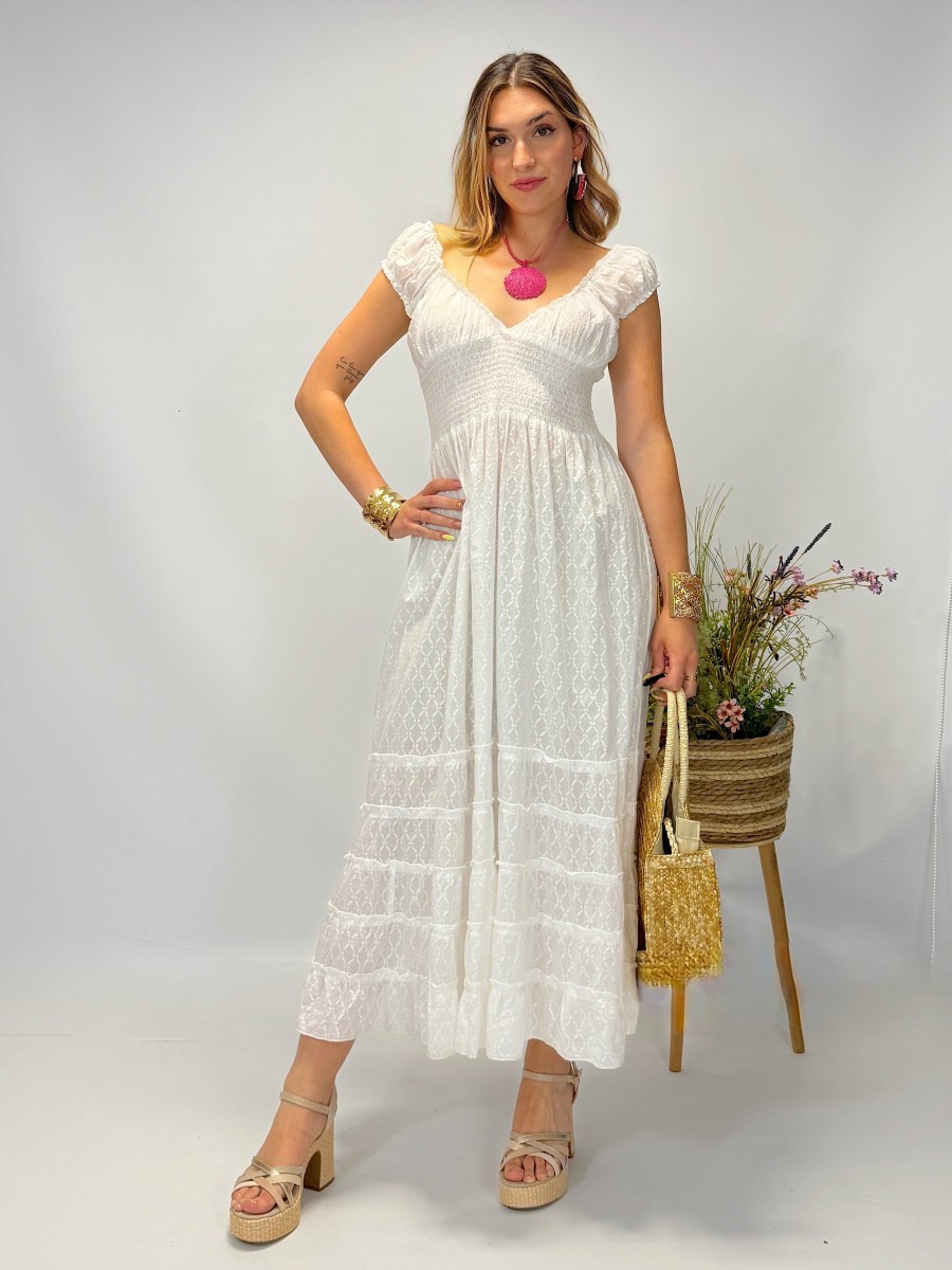 Vestido June blanco Makiara