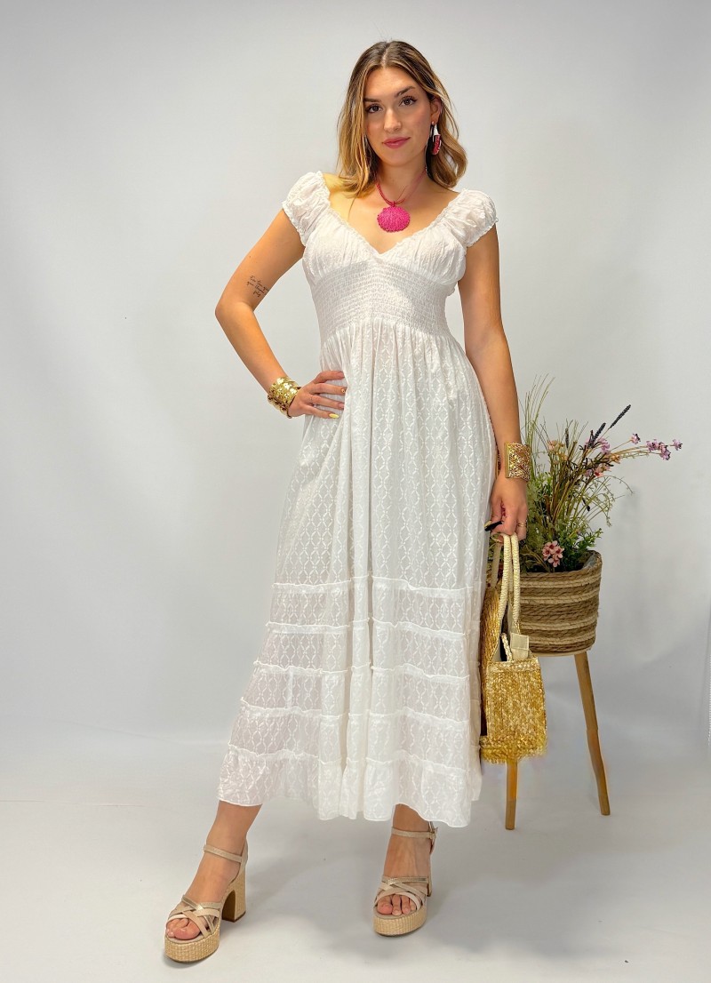 Vestido June blanco Makiara
