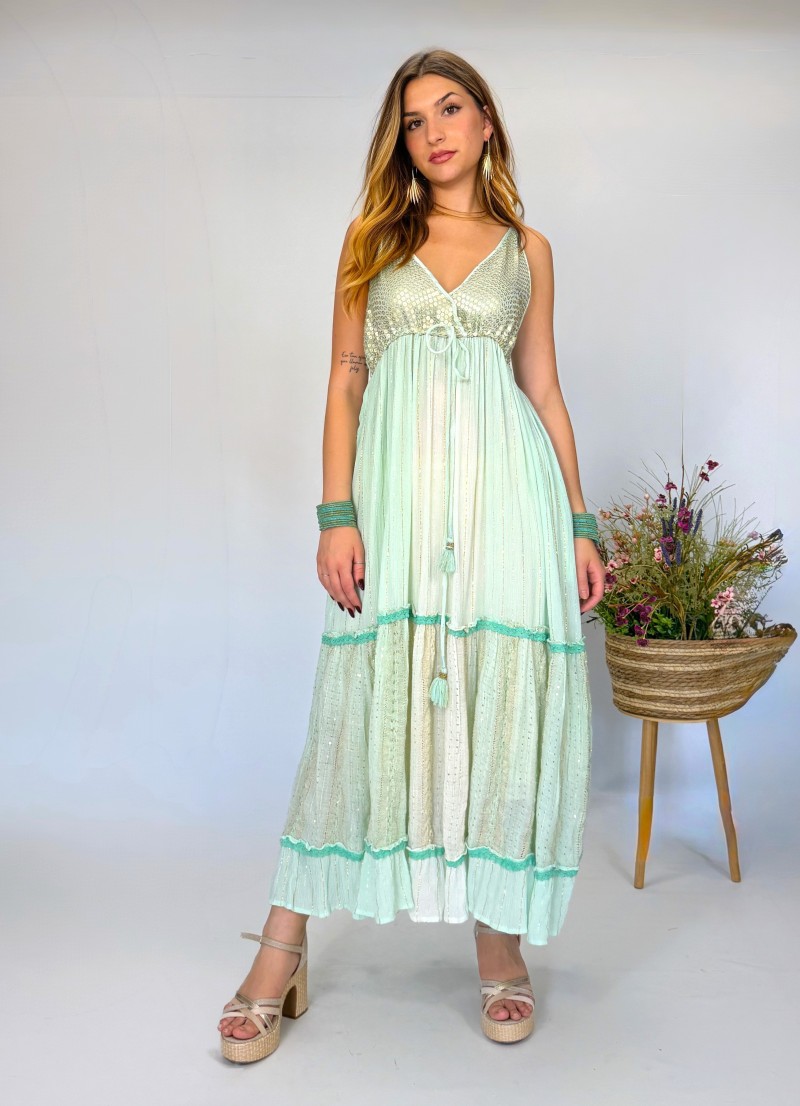 Vestido Noa aguamarina Trilce