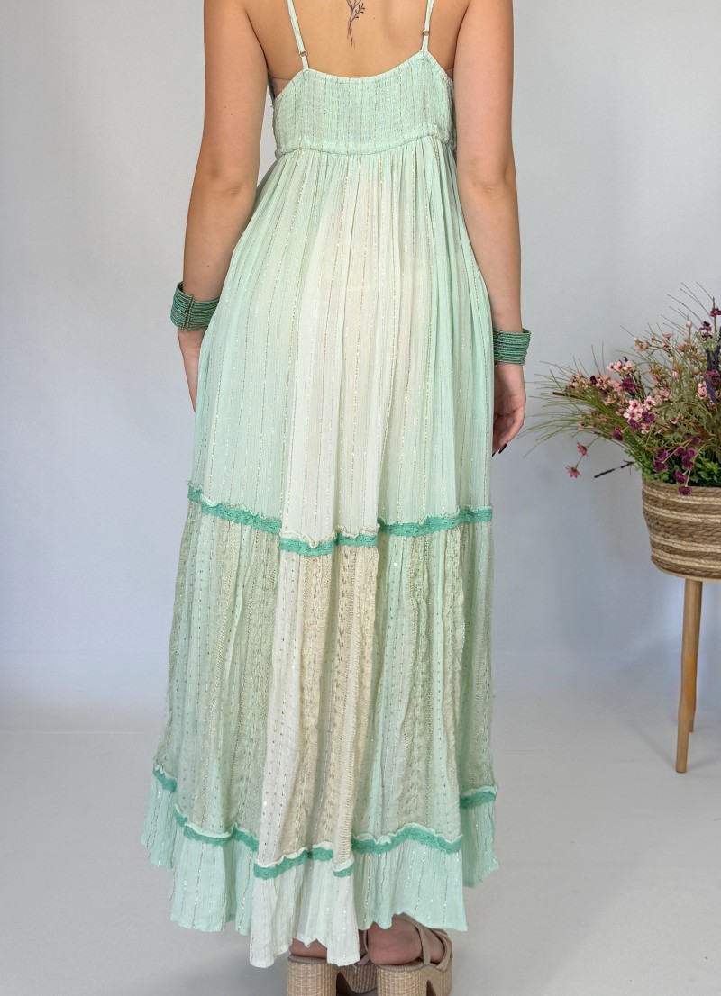Vestido Noa aguamarina Trilce
