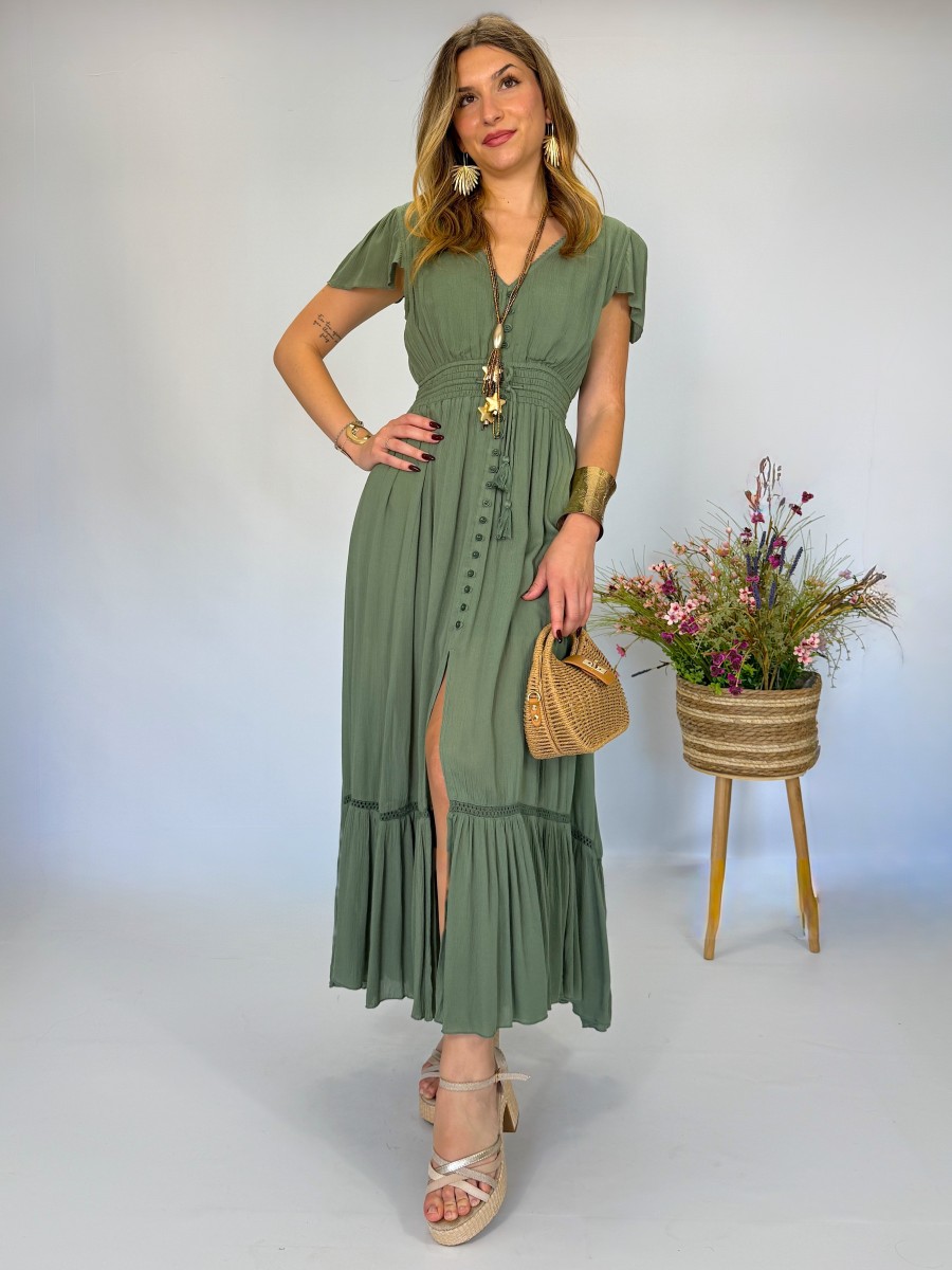 Vestido Olivia verde me&me