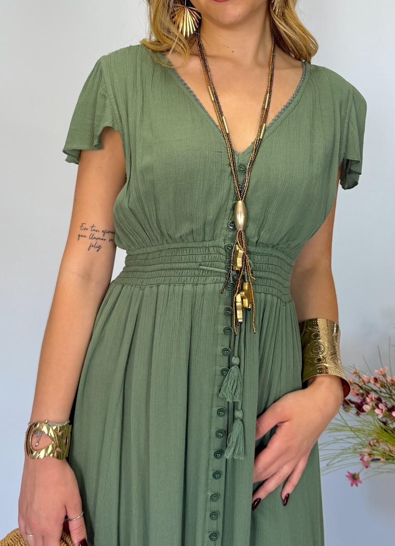 Vestido Olivia verde me&me