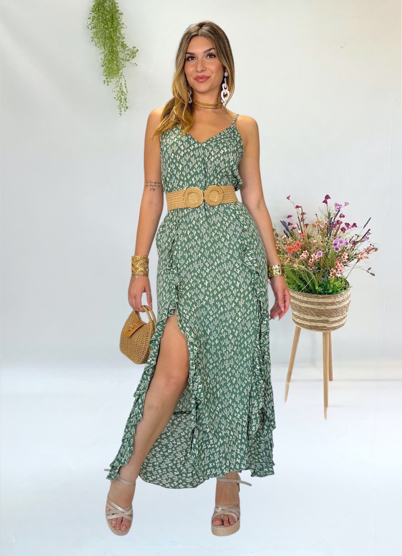Vestido Sandra verde Trilce