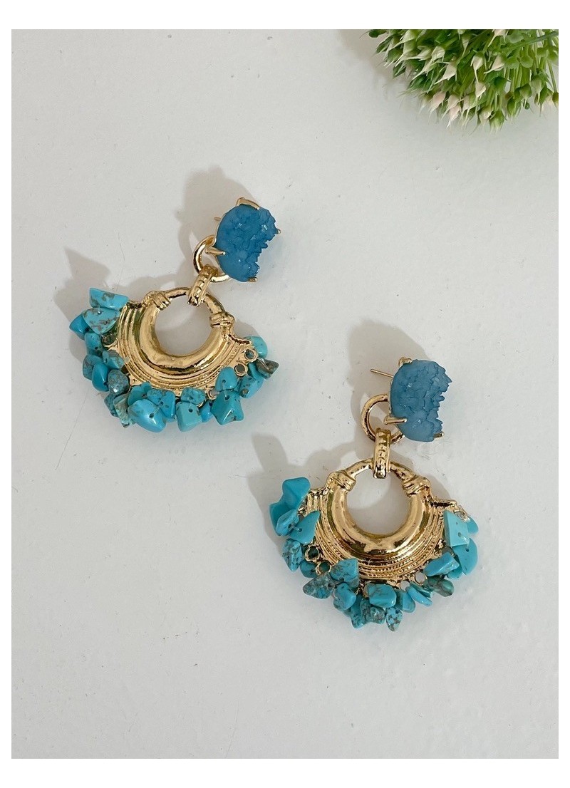 Pendientes Ibiza azul