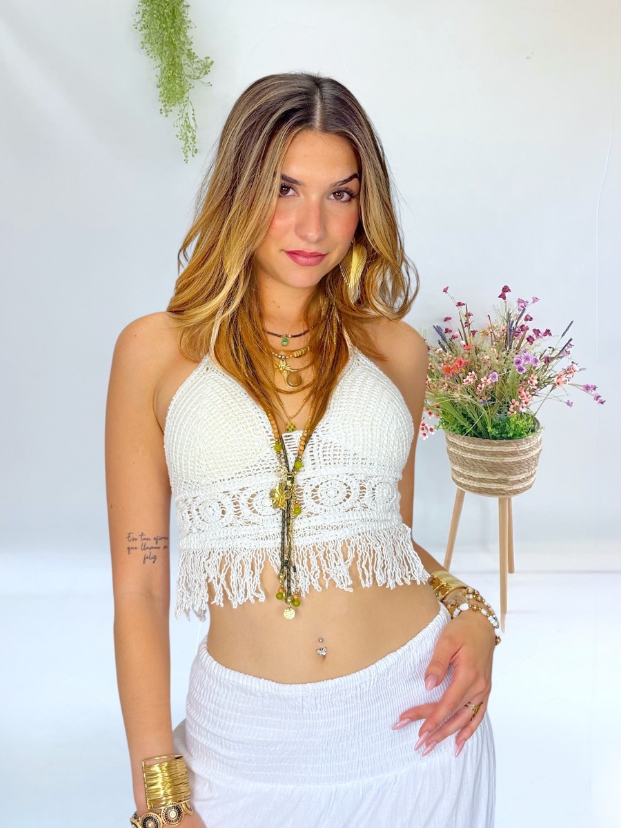 Top crochet flecos