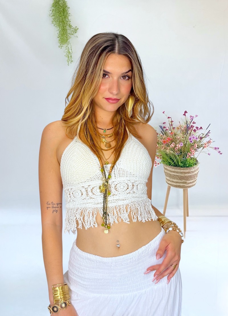 Top crochet flecos