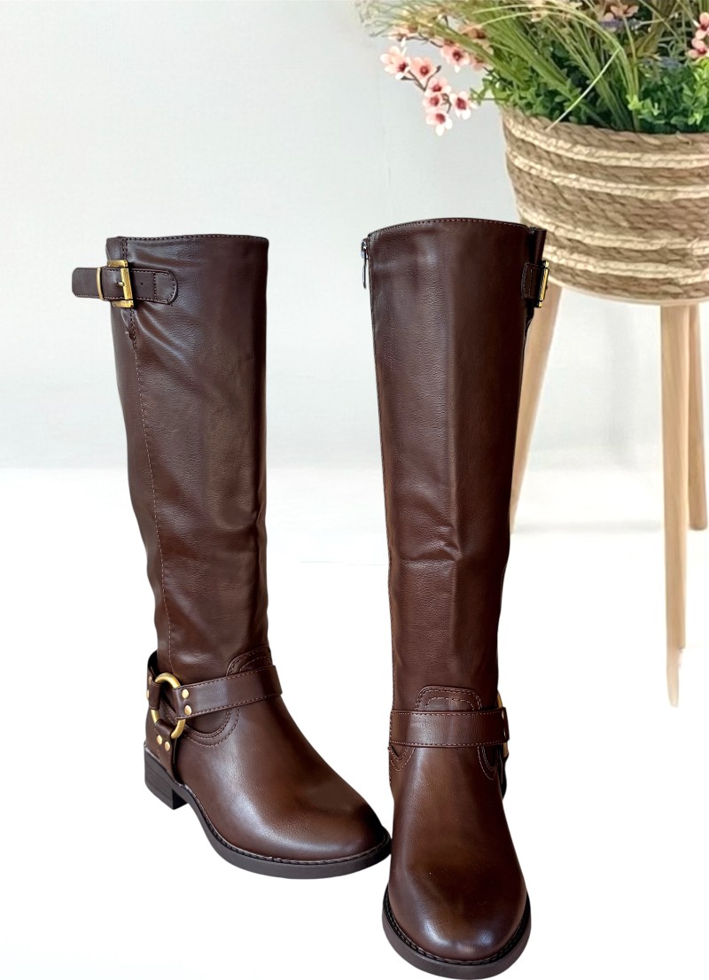Botas Hebilla marron chocolate