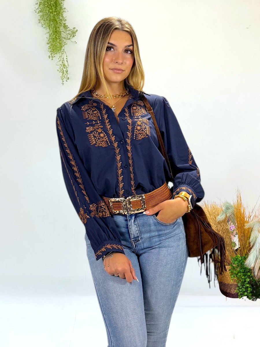 Blusa Alba azul marino