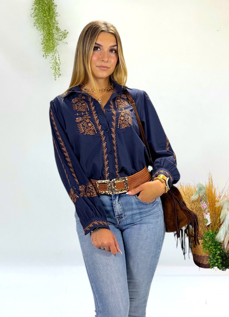 Blusa Alba azul marino
