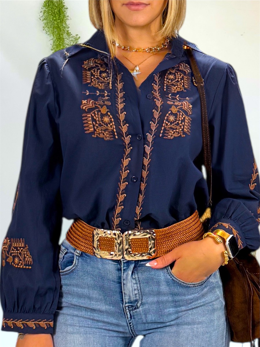 Blusa Alba azul marino
