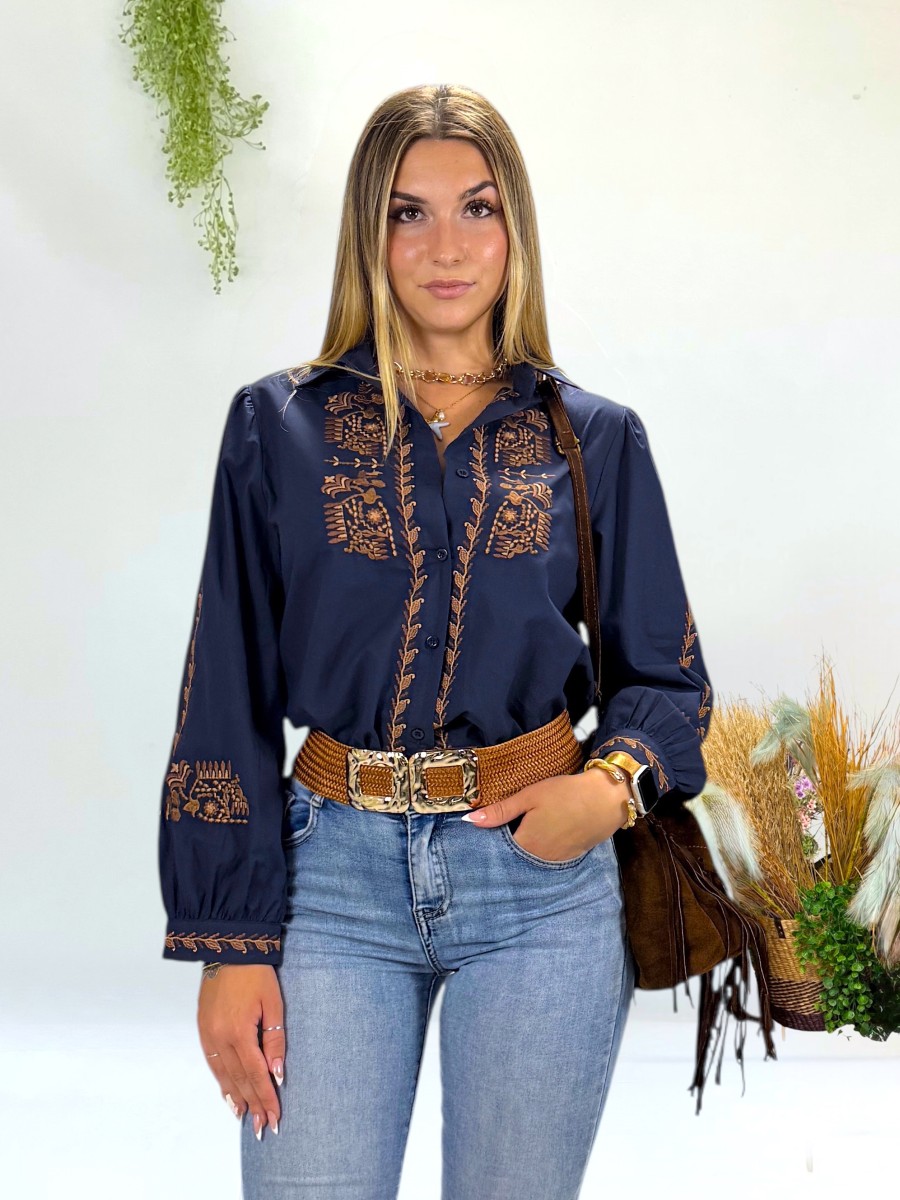 Blusa Alba azul marino