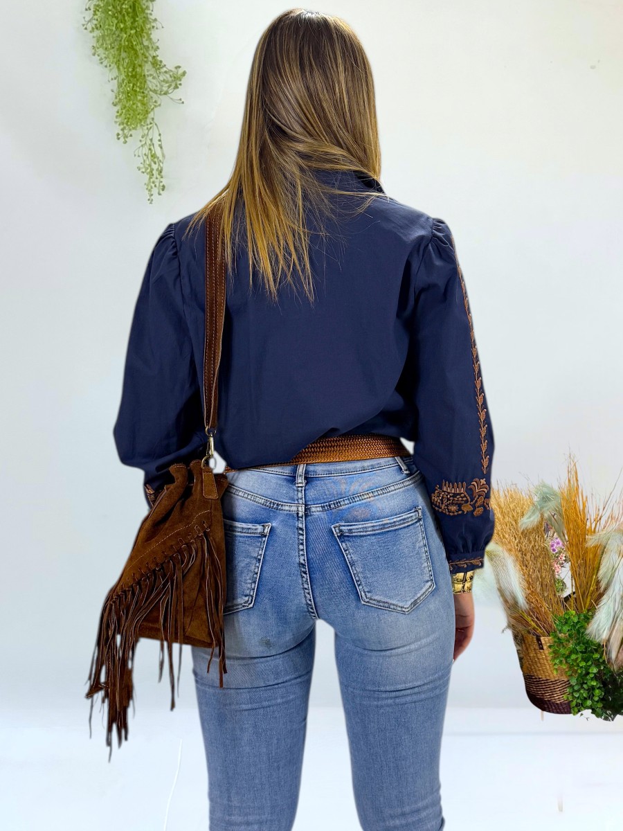 Blusa Alba azul marino