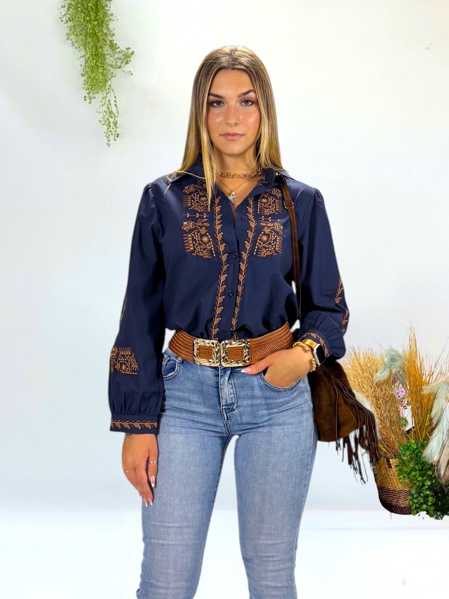 Blusa Alba azul marino