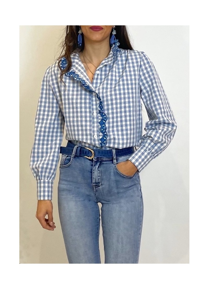 Blusa Dory cuello bordado
