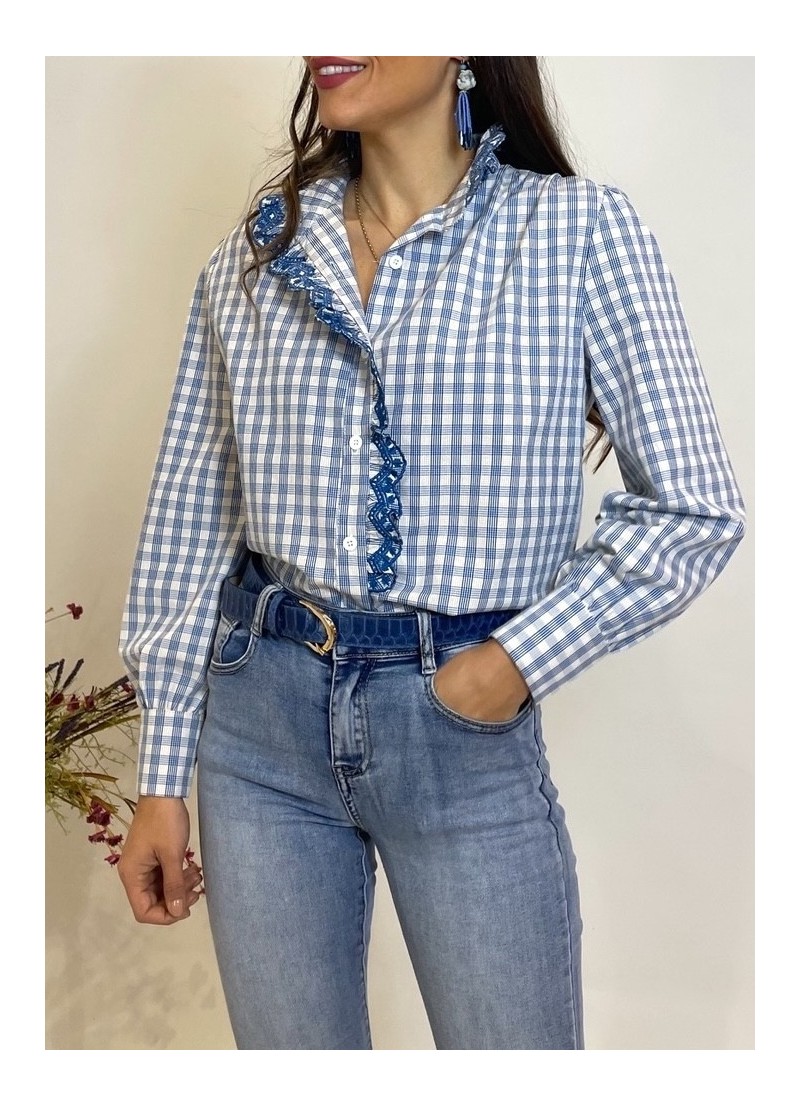 Blusa Dory cuello bordado