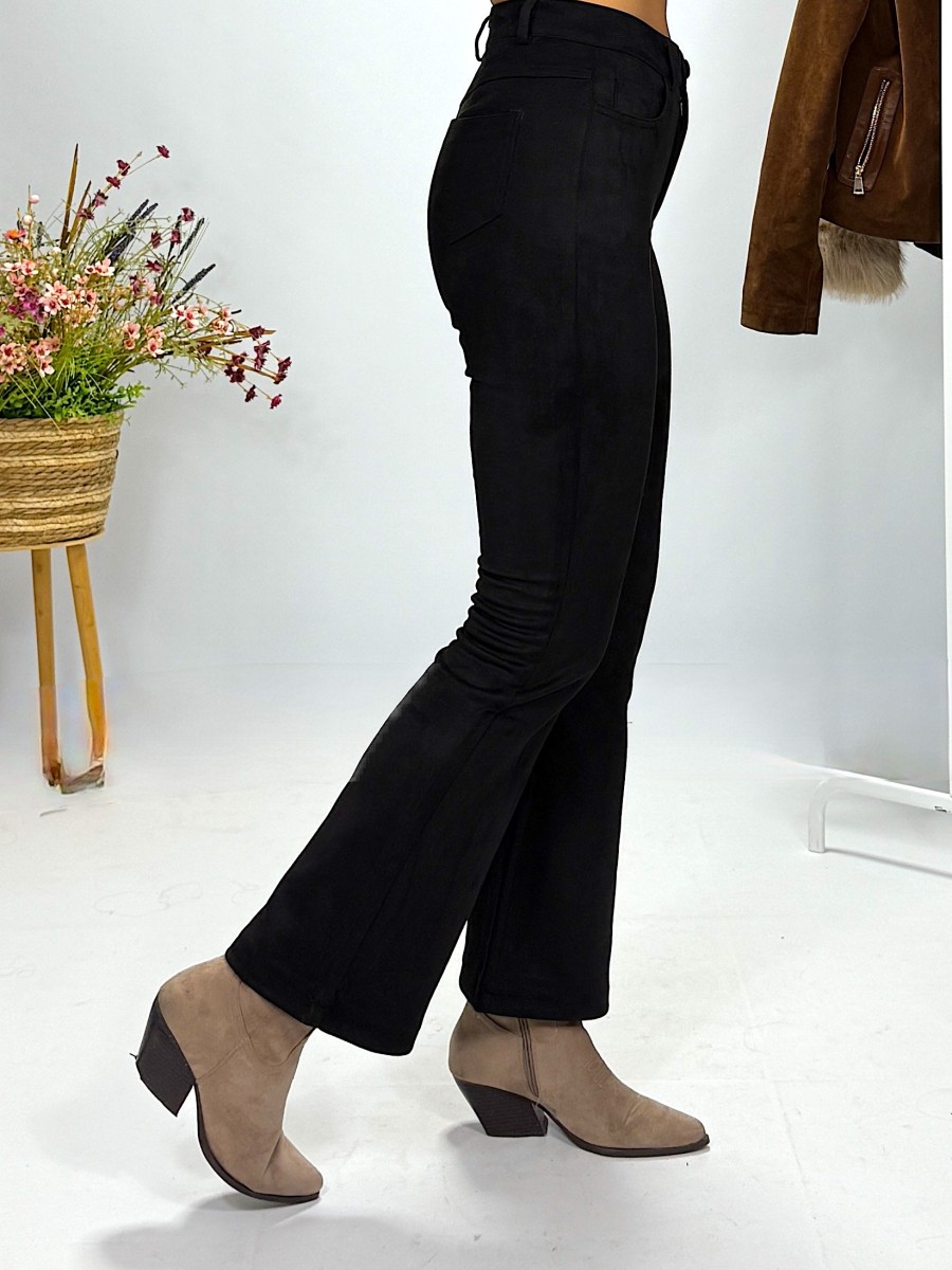 Pantalon Bruna antelina negro
