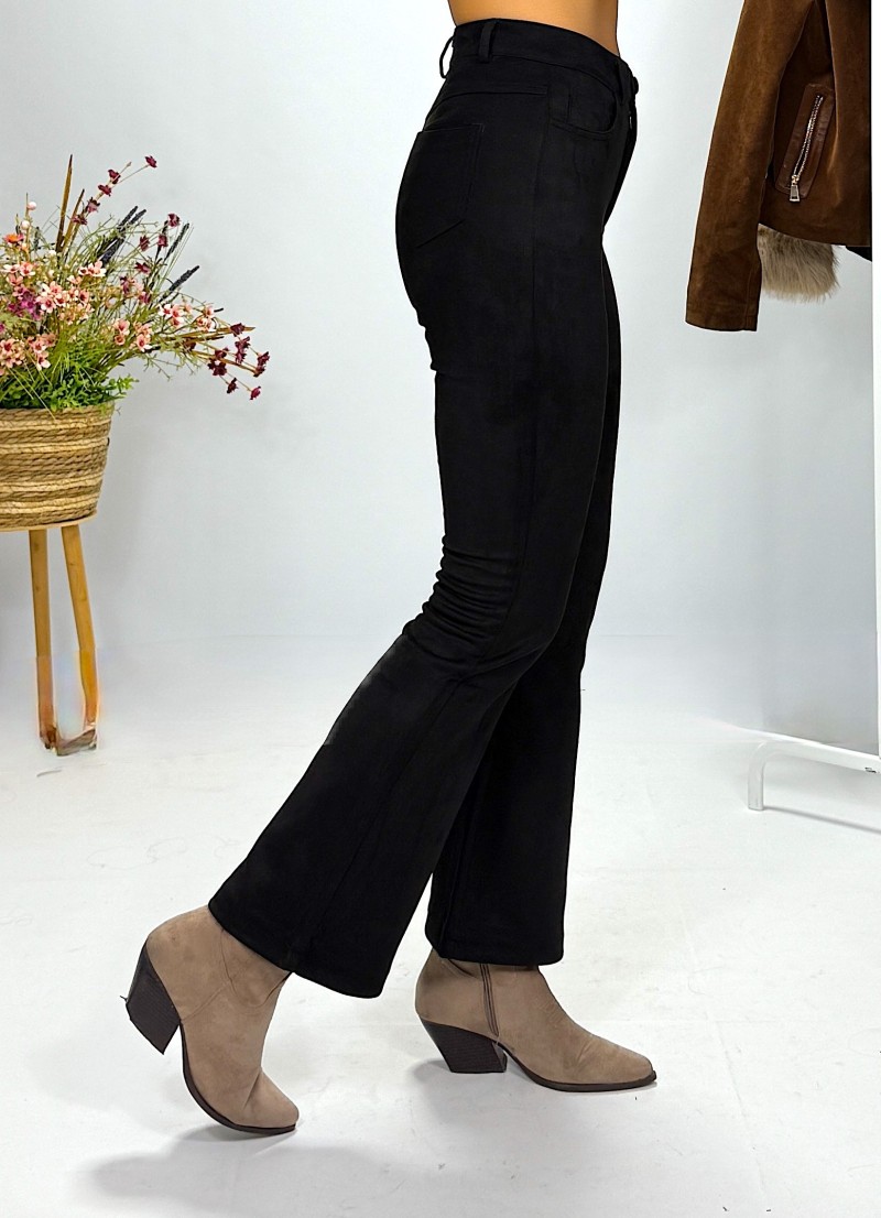 Pantalon Bruna antelina negro