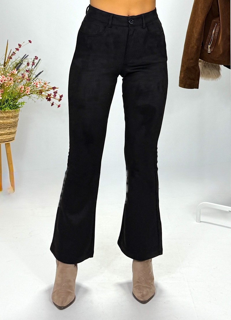 Pantalon Bruna antelina negro