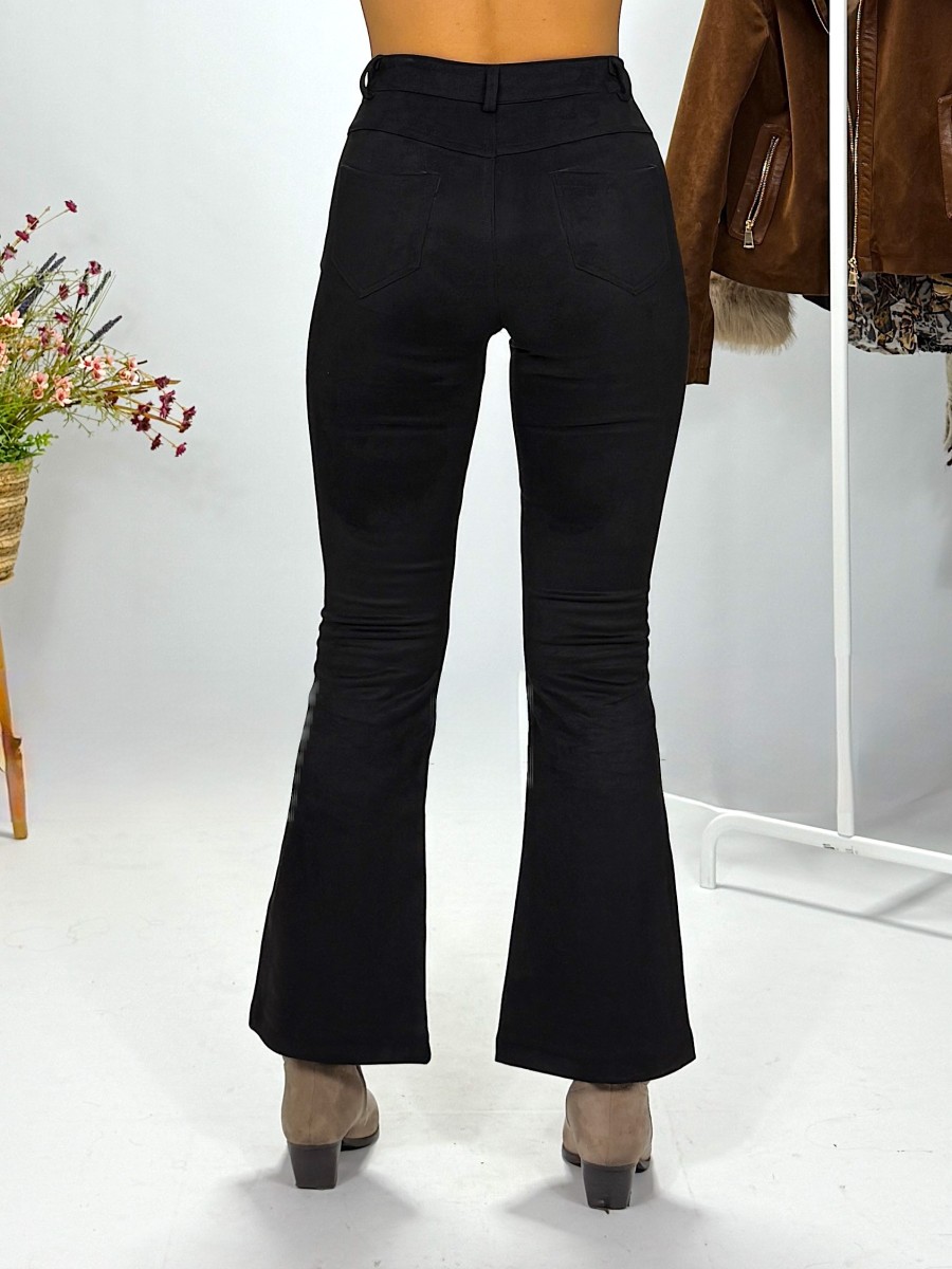 Pantalon Bruna antelina negro