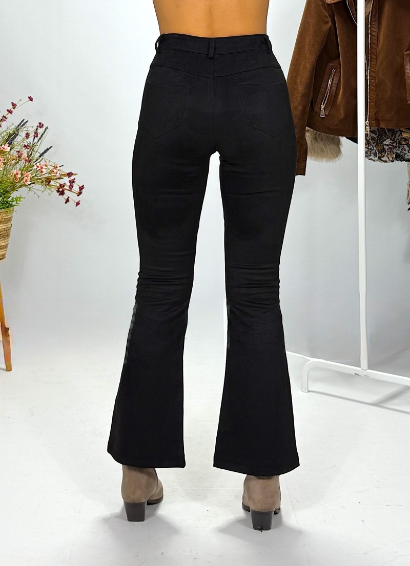 Pantalon Bruna antelina negro