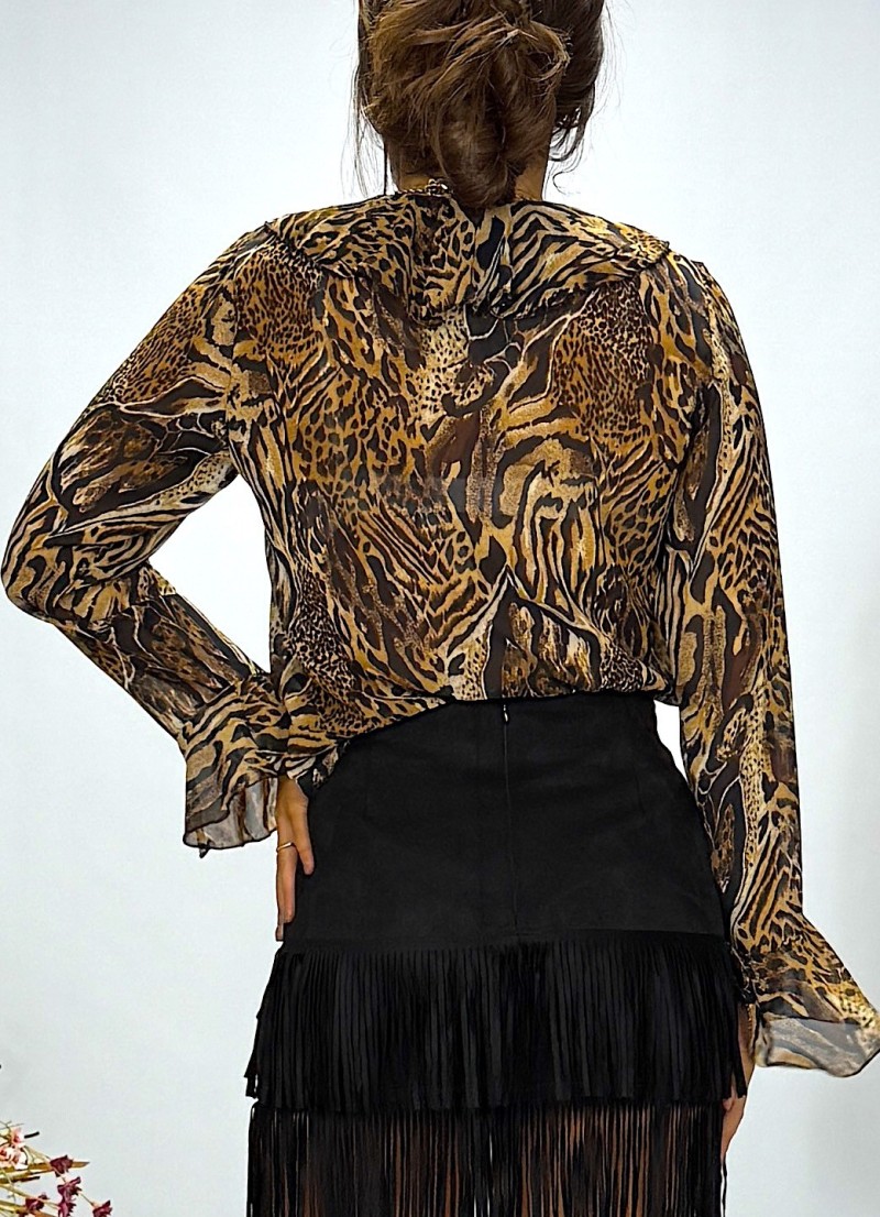 Blusa Elsa de gasa animal print