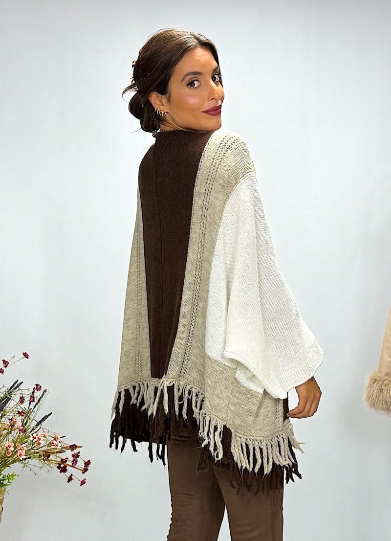 Chaqueta estilo poncho Apalaches