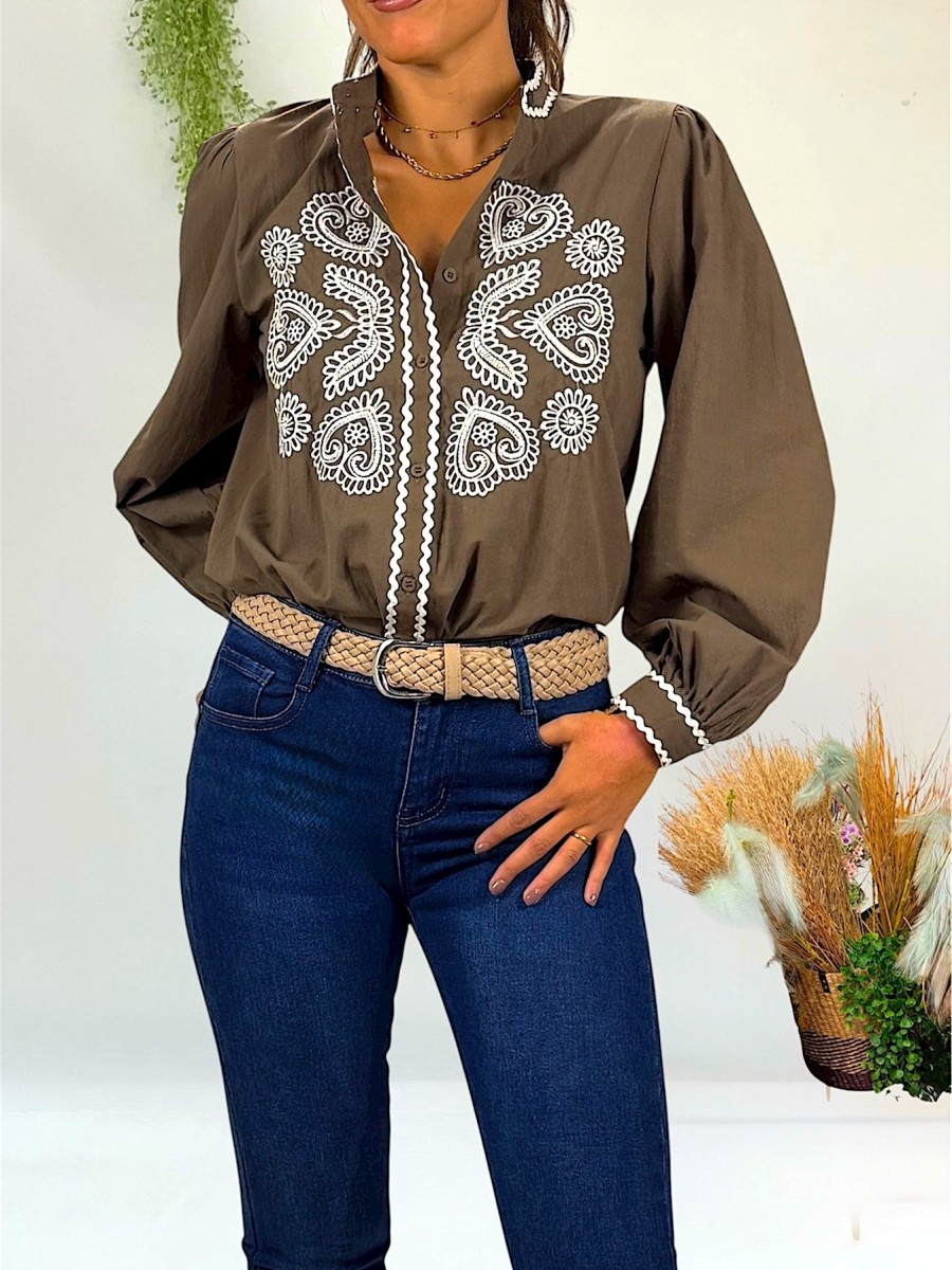 Blusa Luisa marrón