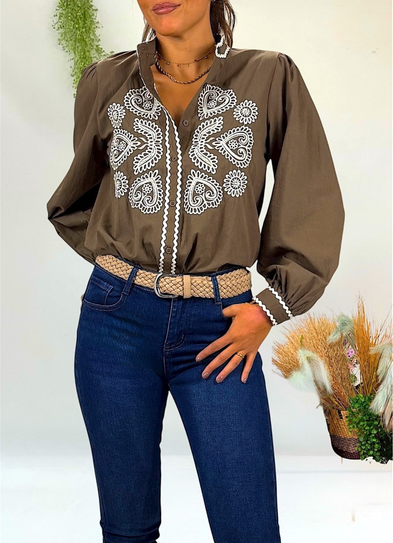 Blusa Luisa marrón