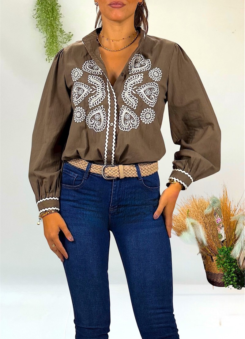 Blusa Luisa marrón