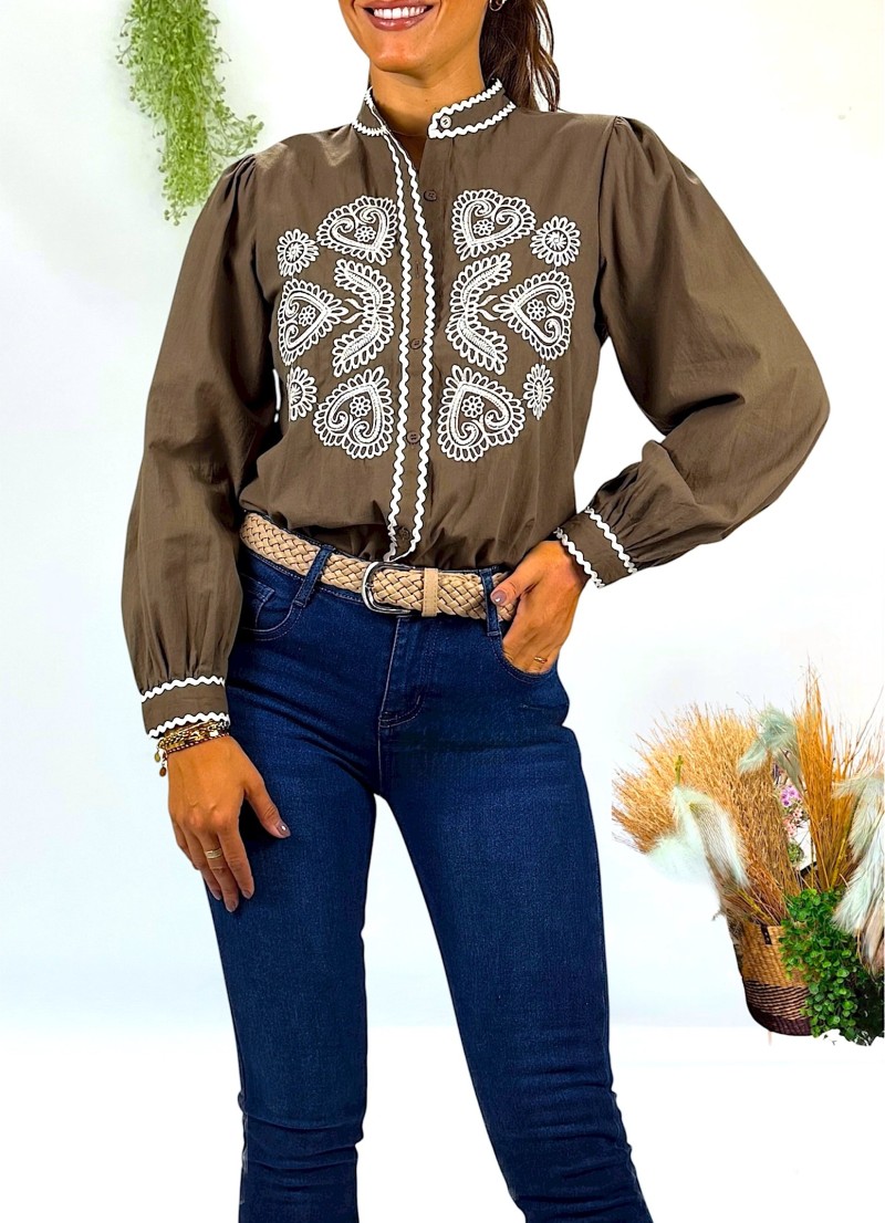 Blusa Luisa marrón