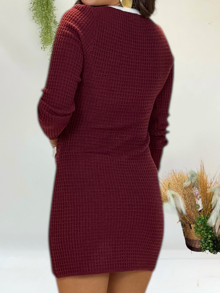 Vestido Keyra granate