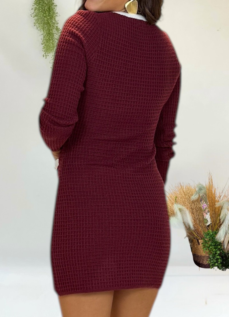 Vestido Keyra granate