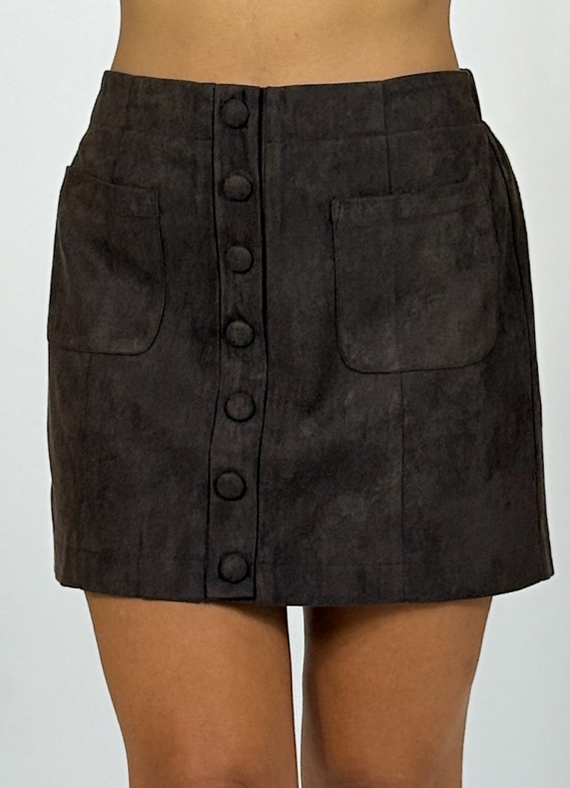 Falda Maud antelina marron