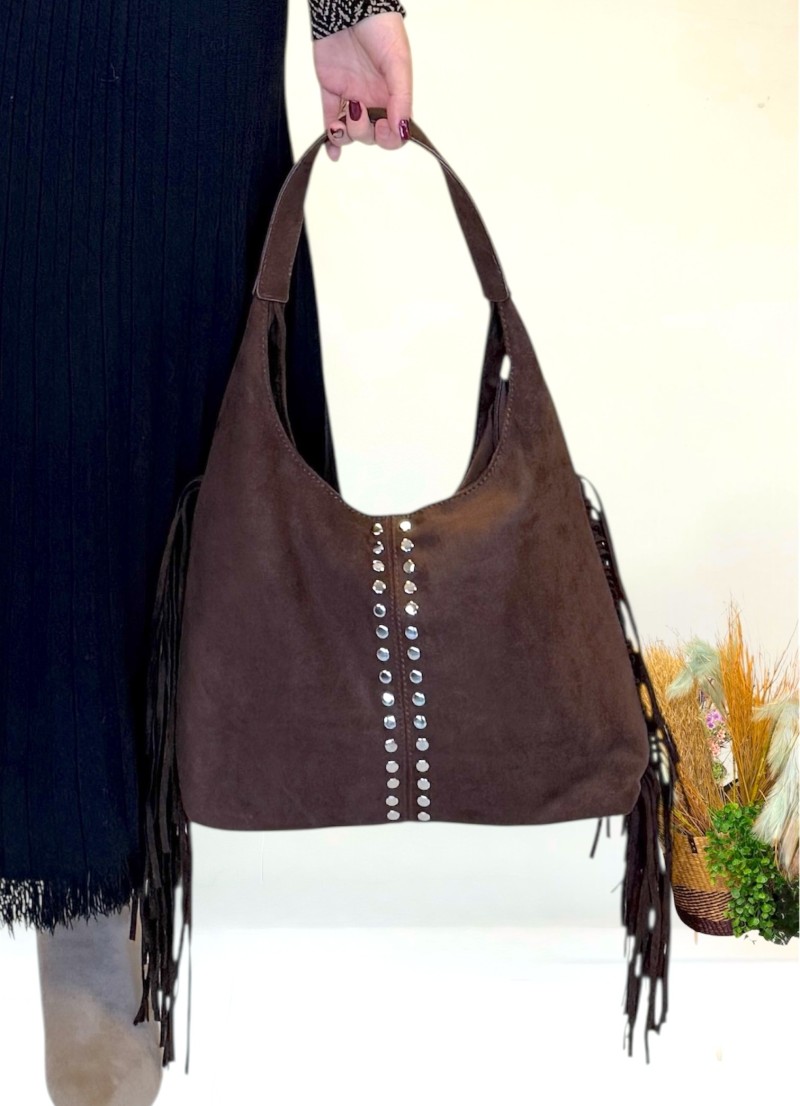 Bolso Fringes marrón chocolate