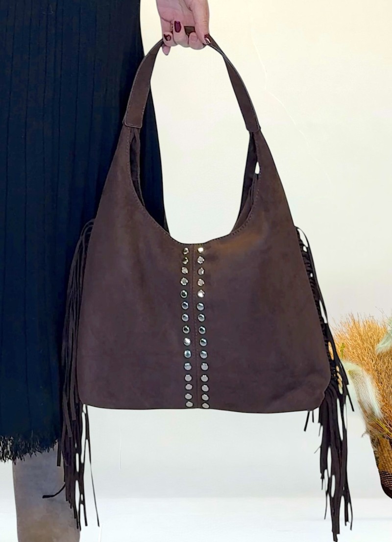 Bolso Fringes marrón chocolate