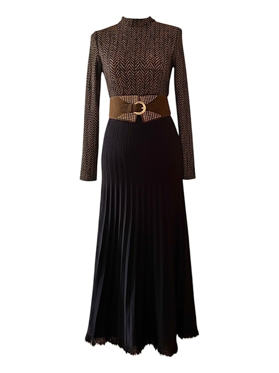 Falda de punto Dakota negra