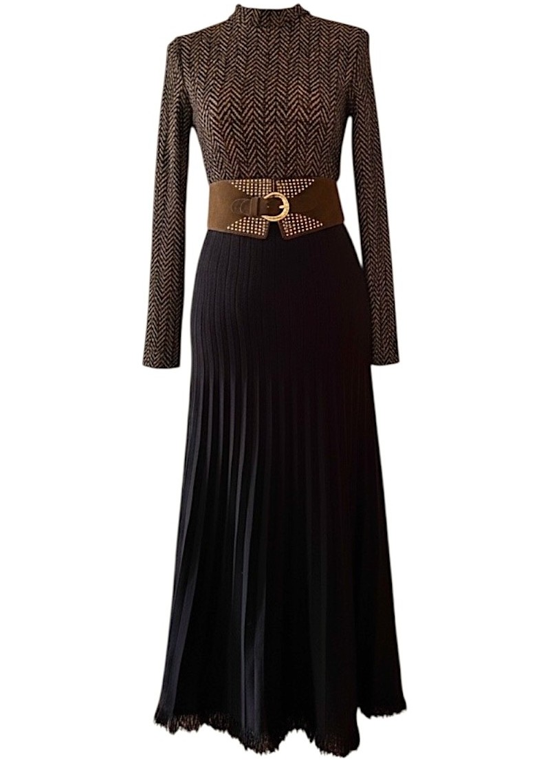 Falda de punto Dakota negra