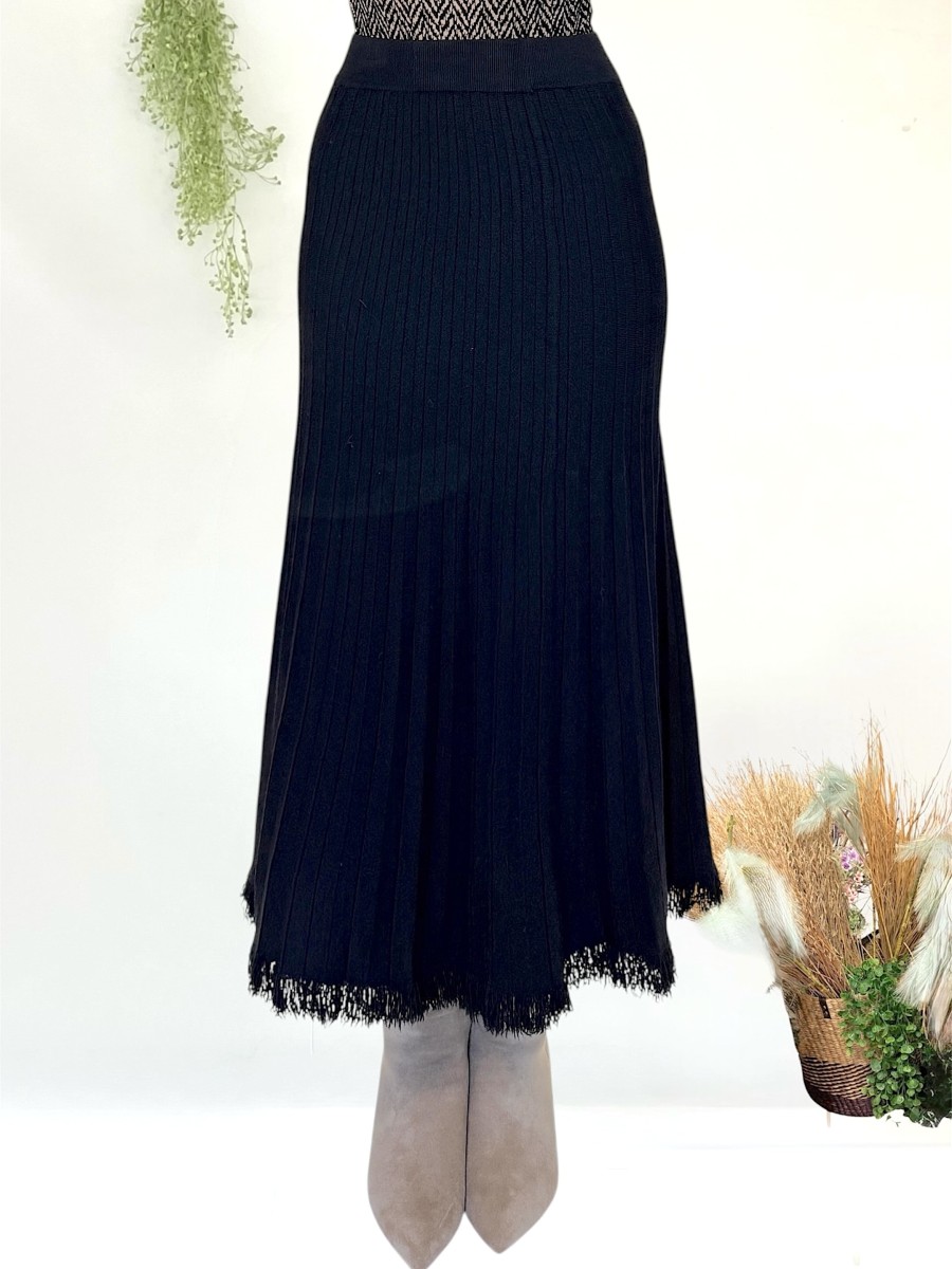Falda de punto Dakota negra