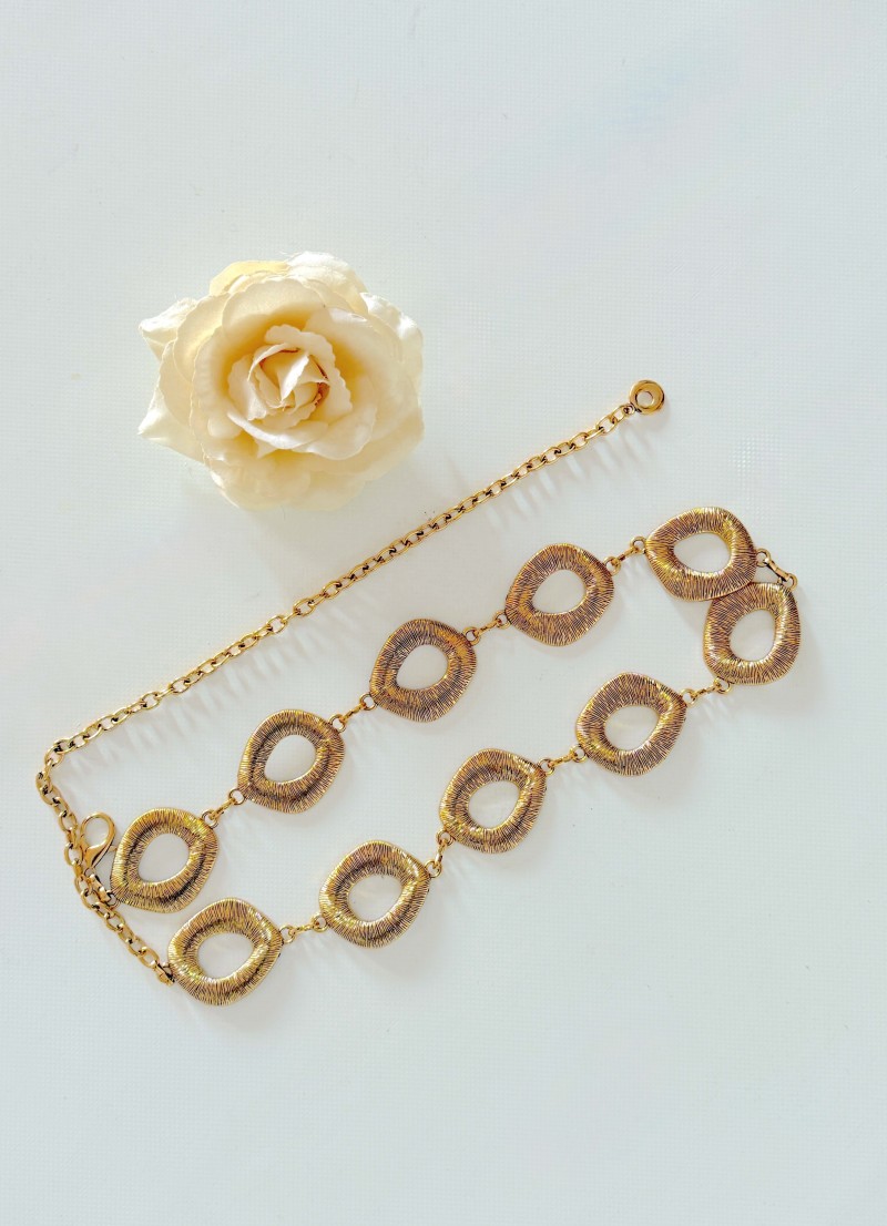 Cinturon Arandelas doradas