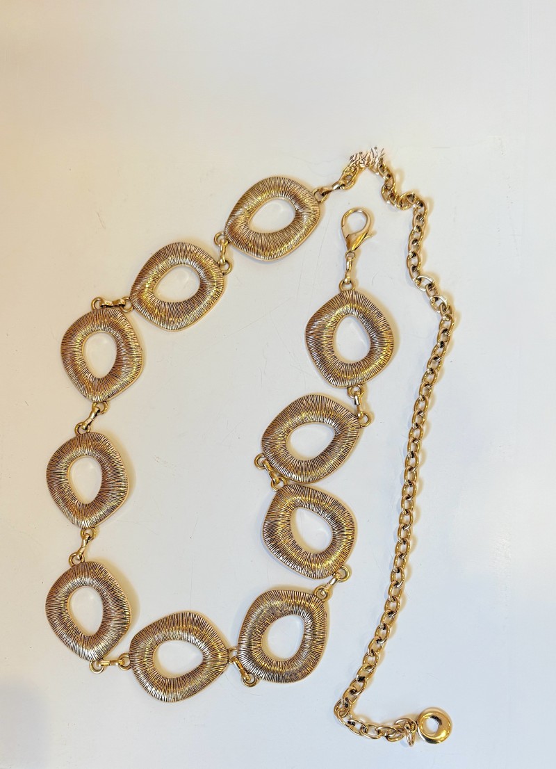 Cinturon Arandelas doradas