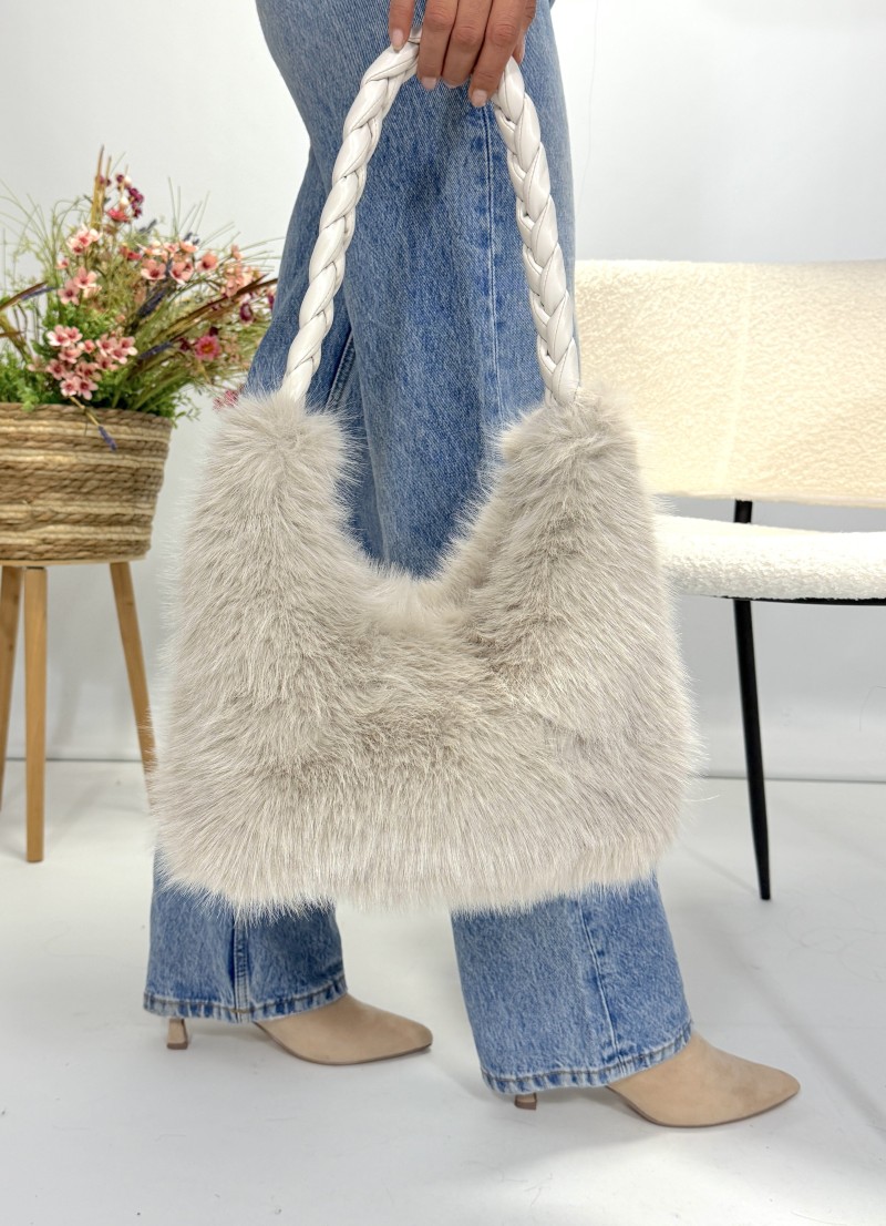 Bolso pelo beige claro