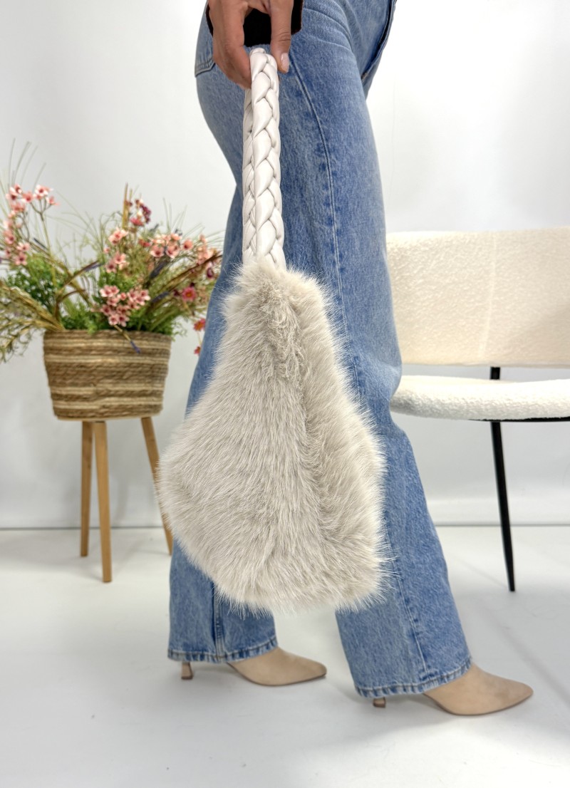 Bolso pelo beige claro